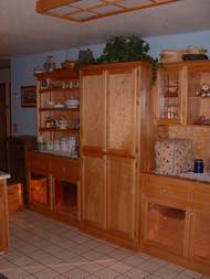 Birch and alder hutch and pantry units