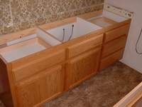 Red oak vanities